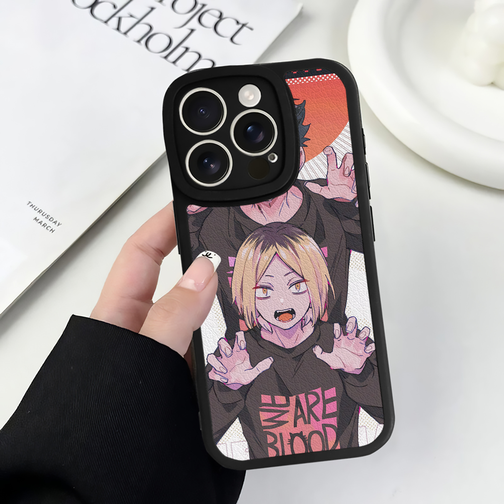 （画像用） ハイキュー!! Haikyu!! 【iPhone 16シリーズ対応】シリコンスマホケース（レザー調） 材質：シリコン